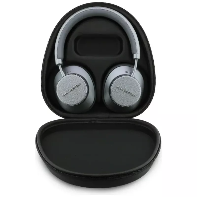 Auscultadores over-ear Bluetooth ANC Karl Lagerfeld Saffiano Elongated cinzentos