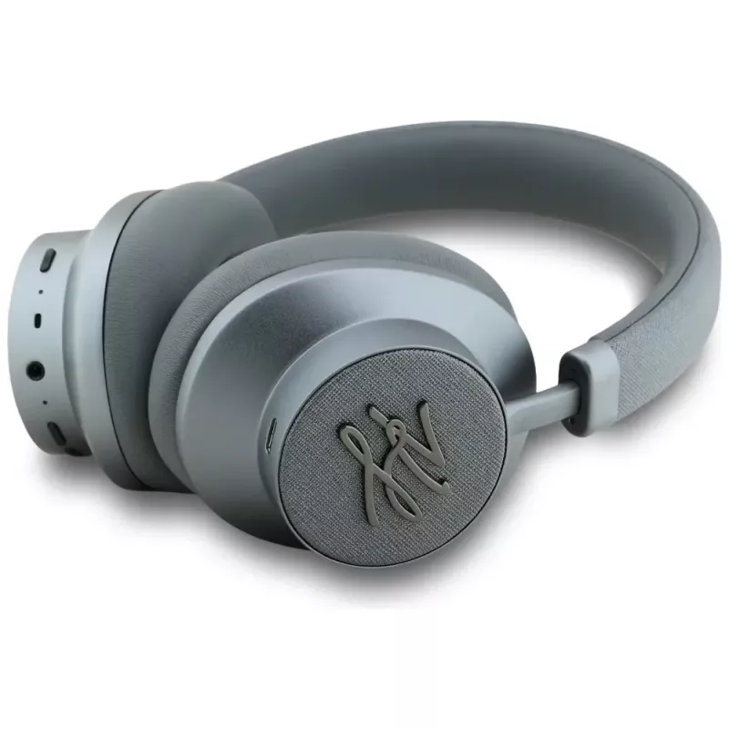 Auscultadores over-ear Bluetooth ANC Karl Lagerfeld Grained Initials cinzentos