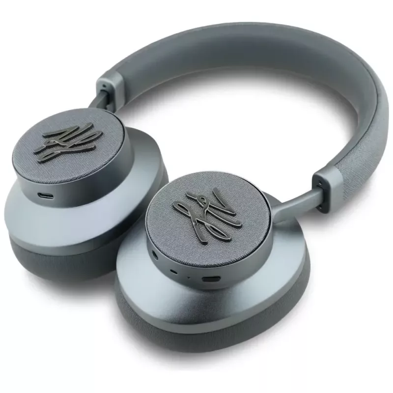 Auscultadores over-ear Bluetooth ANC Karl Lagerfeld Grained Initials cinzentos
