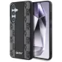 Capa MagSafe DKNY Leather Checkered Pattern para Samsung Galaxy S25, preta