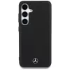 Capa MERCEDES-BENZ Mercedes Leather Debossed Lines MagSafe para Samsung Galaxy S25+ preta