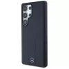 Capa Mercedes-Benz em pele com linhas gravadas MagSafe para Samsung Galaxy S25 Ultra - azul