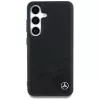 Capa MERCEDES-BENZ Mercedes Leather Horizontal Debossed Curves MagSafe para Samsung Galaxy S25 preta