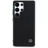 Capa MERCEDES-BENZ Mercedes Leather Horizontal Debossed Curves MagSafe para Samsung Galaxy S25 Ultra preta