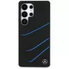 Capa MagSafe MERCEDES-BENZ Silicone Contrasted Curves para Samsung Galaxy S25 Ultra preta