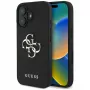 Capa Guess Grained Big 4G Logo Small Classic Logo para iPhone 16 (preta)