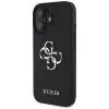 Capa Guess Grained Big 4G Logo Small Classic Logo para iPhone 16 (preta)