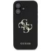 Capa Guess Grained Big 4G Logo Small Classic Logo para iPhone 16 (preta)