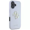 Capa traseira Guess Grained Big 4G Logo Small Classic Logo para Apple iPhone 16 - azul