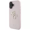 Capa traseira Guess Grained Big 4G Logo Small Classic Logo para Apple iPhone 16 - rosa