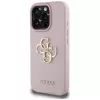 Capa traseira Guess Grained Big 4G Logo Small Classic Logo para Apple iPhone 16 Pro (rosa)