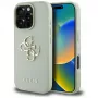 Capa traseira Guess Grained Big 4G Logo Small Classic Logo para Apple iPhone 16 Pro - verde