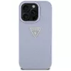 Capa Guess Hot Stamp 4G Pattern Triangle Metal Logo para iPhone 16 Pro Max (roxa)