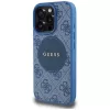 Guess 4G Circle Classic Logo Capa MagSafe para iPhone 16 Pro Max, Azul