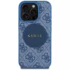 Guess 4G Circle Classic Logo Capa MagSafe para iPhone 16 Pro Max, Azul