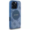 Guess 4G Circle Classic Logo Capa MagSafe para iPhone 16 Pro Max, Azul