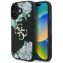 Guess Grained Roses Big 4G Logo Capa para Apple iPhone 16, Preto