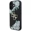 Guess Grained Roses Big 4G Logo Capa para Apple iPhone 16, Preto