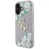 Guess Grained Roses Big 4G Logo Capa para Apple iPhone 16 - Lilás