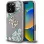 Guess Grained Roses Big 4G Logo Capa traseira para Apple iPhone 16 Pro - Lilás