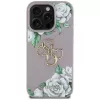 Guess Grained Roses Big 4G Logo Capa traseira para Apple iPhone 16 Pro - Lilás