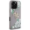 Guess Grained Roses Big 4G Logo Capa para Apple iPhone 16 Pro Max - Lilás