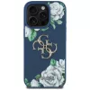 Guess Grained Roses Big 4G Logo Capa traseira para Apple iPhone 16 Pro - Azul