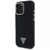 Guess Denim Triangle Logo Capa MagSafe para Apple iPhone 16 Pro Max, Preto