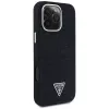 Guess Denim Triangle Logo Capa MagSafe para Apple iPhone 16 Pro Max, Preto