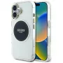 Guess IML Metal Colored Circle Classic Logo Capa MagSafe para iPhone 16 (Preto)