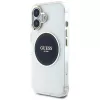 Guess IML Metal Colored Circle Classic Logo Capa MagSafe para iPhone 16 (Preto)