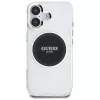 Guess IML Metal Colored Circle Classic Logo Capa MagSafe para iPhone 16 (Preto)