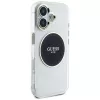 Guess IML Metal Colored Circle Classic Logo Capa MagSafe para iPhone 16 (Preto)