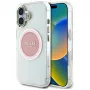 Guess IML Metal Colored Circle Classic Logo Capa MagSafe para iPhone 16 (Rosa)
