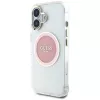 Guess IML Metal Colored Circle Classic Logo Capa MagSafe para iPhone 16 (Rosa)