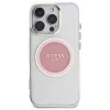 Guess IML Metal Colored Circle Classic Logo Capa MagSafe para iPhone 16 Pro (Rosa)
