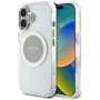 Guess IML Metal Colored Circle Classic Logo Capa MagSafe para iPhone 16 (Cinzento)