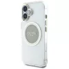 Guess IML Metal Colored Circle Classic Logo Capa MagSafe para iPhone 16 (Cinzento)