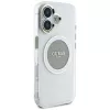 Guess IML Metal Colored Circle Classic Logo Capa MagSafe para iPhone 16 (Cinzento)