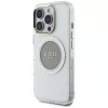 Guess IML Metal Colored Circle Classic Logo Capa MagSafe para iPhone 16 Pro (Cinzento)