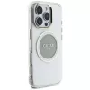 Guess IML Metal Colored Circle Classic Logo Capa MagSafe para iPhone 16 Pro (Cinzento)