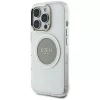 Guess IML Metal Colored Circle Classic Logo Capa MagSafe para iPhone 16 Pro Max (Cinzento)