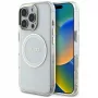 Guess IML Metal Colored Circle Classic Logo Capa MagSafe para iPhone 16 Pro (Branco)