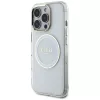 Guess IML Metal Colored Circle Classic Logo Capa MagSafe para iPhone 16 Pro (Branco)