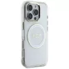 Guess IML Metal Colored Circle Classic Logo Capa MagSafe para iPhone 16 Pro (Branco)