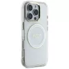 Guess IML Metal Colored Circle Classic Logo Capa MagSafe para iPhone 16 Pro Max (Branco)