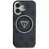 Guess IML Metal Glitter 4G Circle Triangle Capa MagSafe para Apple iPhone 16 (Preto)