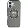 Guess IML Metal Mountain Logo Capa MagSafe para iPhone 16 (Preto)