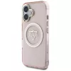 Guess IML Metal Mountain Logo Capa MagSafe para Apple iPhone 16 (Rosa)