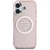 Guess IML Metal Mountain Logo Capa MagSafe para Apple iPhone 16 (Rosa)